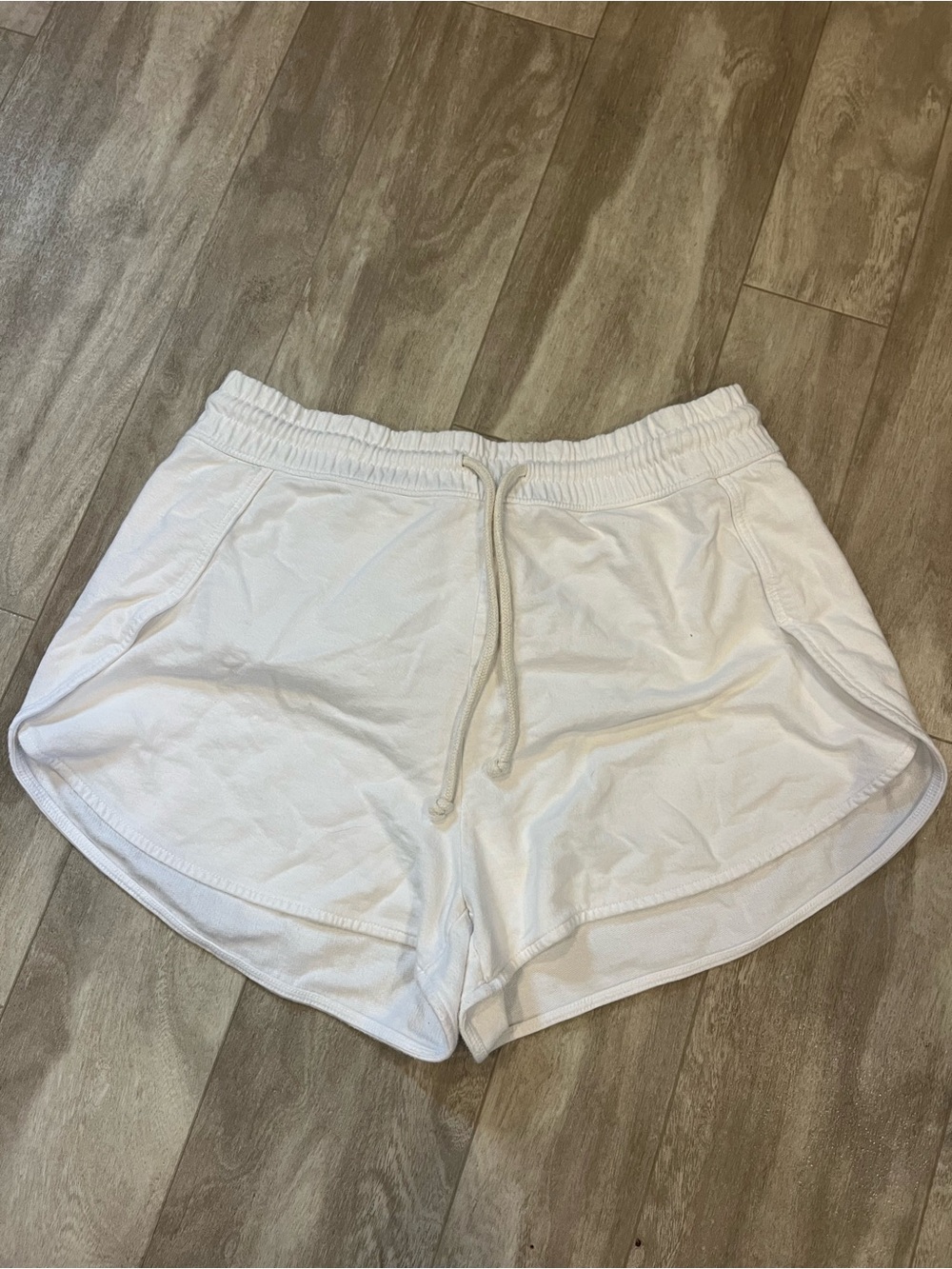 aerie White Athletic Drawstring Shorts